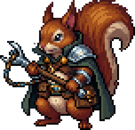 Squirrel Warden — marks a target that its shots can never miss.