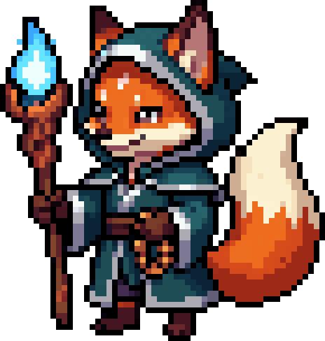Vixen Mage — Mana archetype, channels fire and ice in alternation.