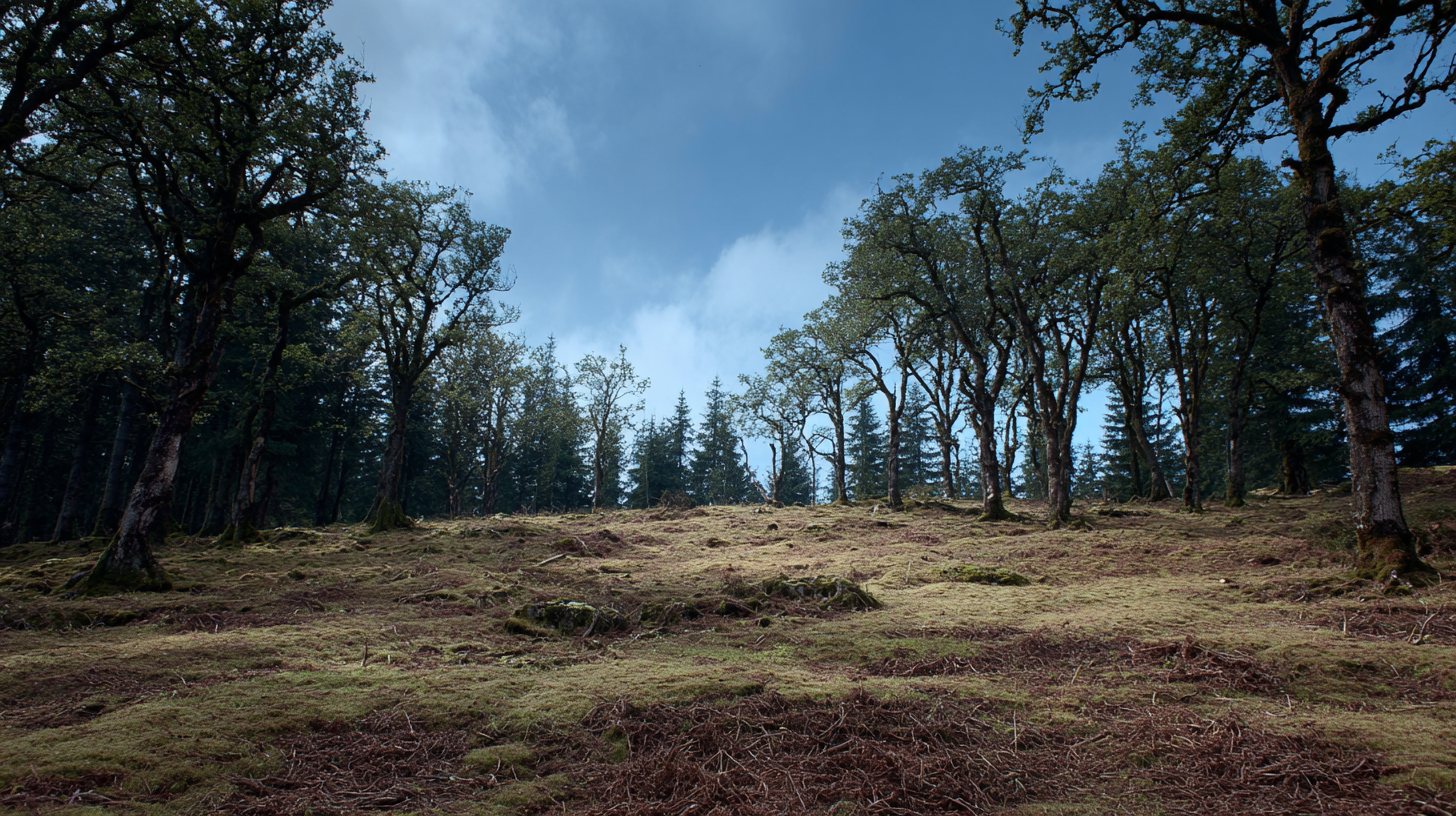 Battle backdrop: forest floor.