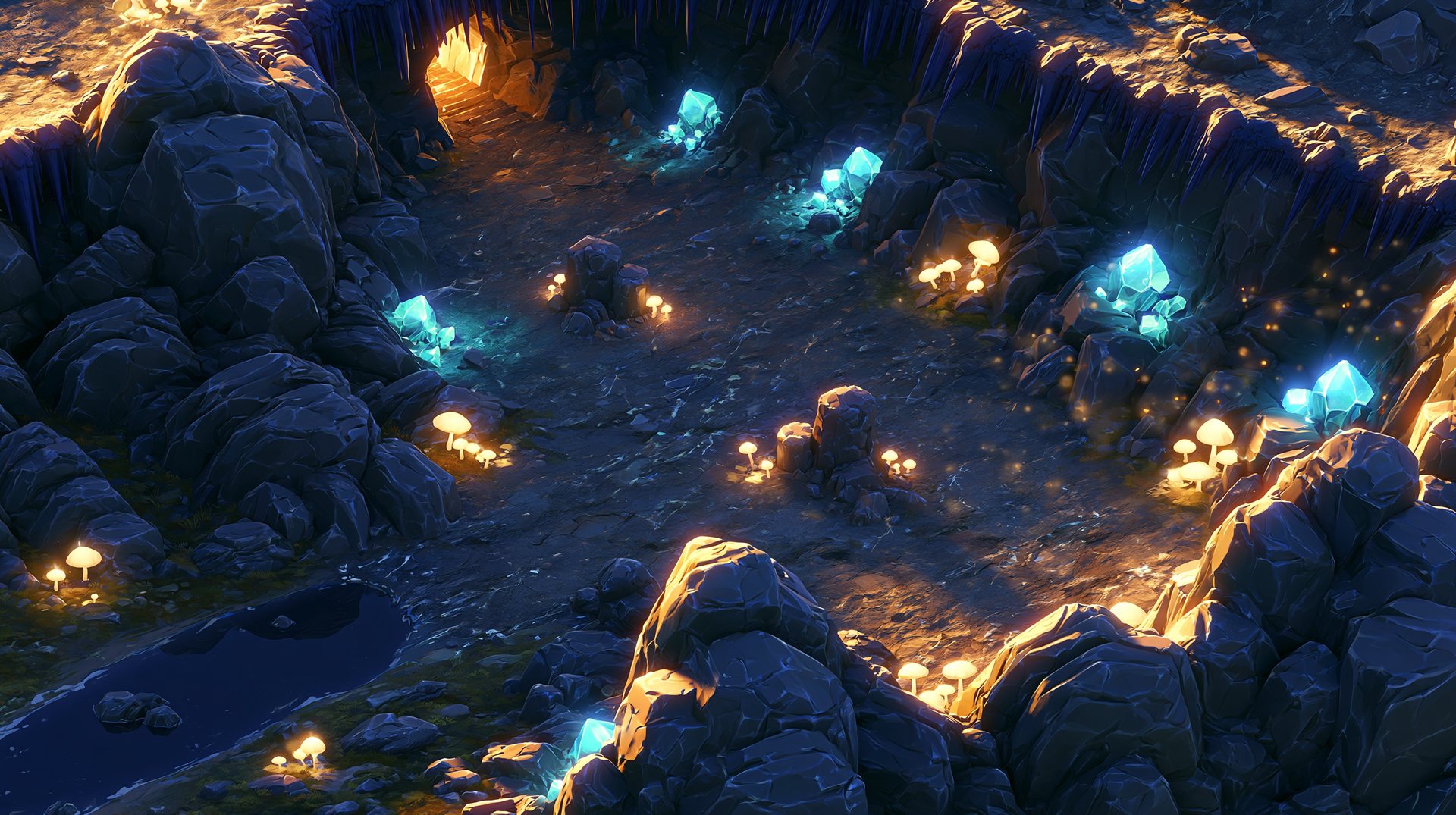 Cave system where a minor seam has gone unstable.